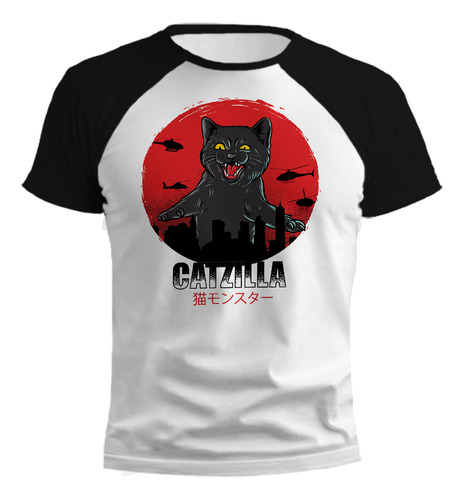 Remera Catzilla Ranglan Japones Exclusivo Ranglan