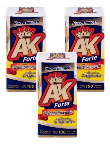 Ak Forte Nueva Imagen Glucosamina Y Omega 3 Pack 3