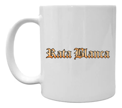 Taza Cerámica Personalizada Sublimada Rata Blanca