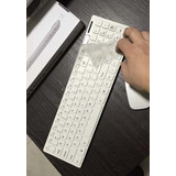 Teclado Mouse S Fio Wireles Macbok Pc Grátis Protetor Branco