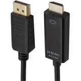 Displayport A Hdmi 6ft Chapado En Oro Macho A Macho Negro