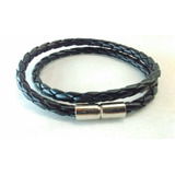 Pulsera De Hombre Cuero Trenzado Brocimán Mayma Queens Bijou