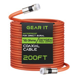 Gearit Cable Coaxial Para Entierro Directo (200 Pies) Rg6 70