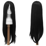 Peruca Cosplay Preta Lisa Longa 75cm Yumeko Kakegurui Wig