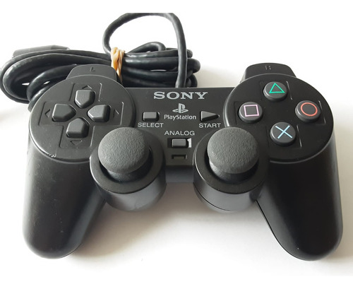 Control Sony Playstation 2 Dualshock 2 Negro Original Refubi