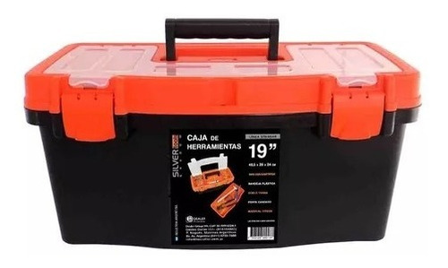 Gabinete Herramientas Cajas Plasticas Porta 19 Pulgadas Para Color Naranja Y Negro