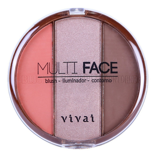 Paleta Blush Iluminador Contorno Facial Maquiagem Vivai Top