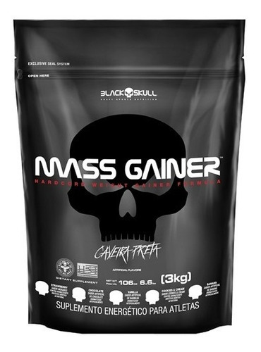 Hipercalórico Mass Gainer Refil 3kg - Black Skull