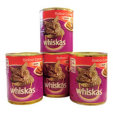 Promo 4 Latas Para Gatos Adultos Whiskas Alimento Paté 