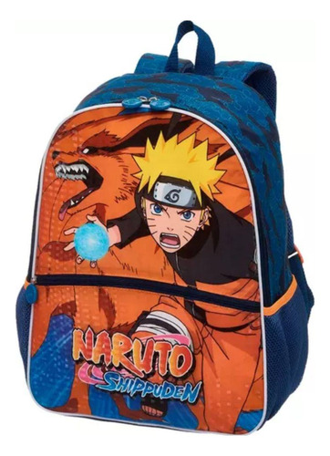 Mochila De Costas Naruto E Kurama Shippuden Escolar Infantil