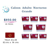 Calzon Desechable Para Adulto Grande Nocturno 80 Piezas