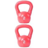 Kit Par De Pesas Rusas 2 Kg Funcional Fitness Kettlebell