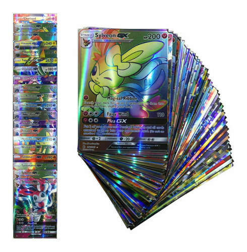 Kit Com 25  Cartas Pokemon Card Gx E Ex Brilhantes Promoção