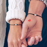 Pulseras Manillas Corazón Regalo Parejas Amigas Hermanas