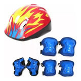 Kit De Proteccion Casco Rodilleras Coderas Manos Niño Y Niña