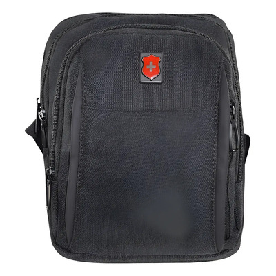 Mariconera Royal Swiss® Bolsa Mensajero Pechera Bandolera Color Negro | Envío gratis