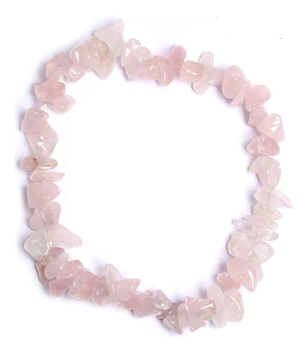 Pulsera Cuarzo Rosa Yoga Piedra Del Amor Elastica Chakras