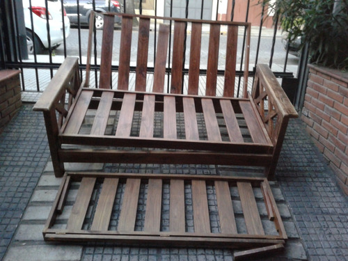 Estructura Futon/camas 2y1 Plaza/cabeceras/tirantes/mesa Luz