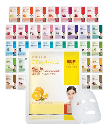 Dermal 39 Combo Pack A Mascarilla Facial Coreana Con Esencia