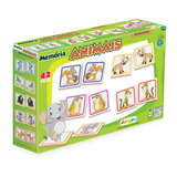 Jogo Memória Animais Brinquedo Educativo Infantil Junges