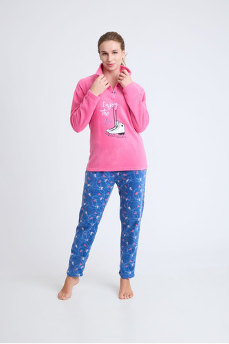 Beckil Cod 1771 Pijama Polar Pantalón Estampado  