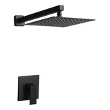 Set De Cabezales De Ducha Aoresac Black Wall De 8 Pulgadas