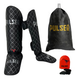 Caneleira Muay Thai Protetor Canela + Bucal Simples Pulser