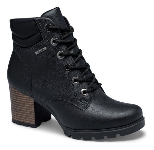 Bota Dakota Coturno Couro Salto Bloc Tratorado Confort G9791