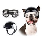 Lentes De Sol Para Perros, Casco Para Perros Medianos