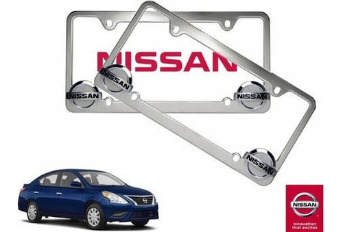 Par Porta Placas Nissan Versa 1.6 2016 Original