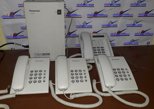 Conmutador Panasonic Kx-tea308 Operadora Auto + 4 Telefonos 