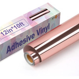 Vinilo Adhesivo Espejado Metálico Color Oro Rosa, 30 X 305 C