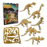 Kit Dinossauros Fóssil Esqueleto Brinquedo Animais Miniatura