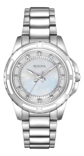 Reloj De Cuarzo Bulova Ladies Classic Con Esfera De Diamante