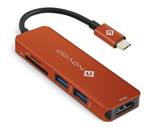 Adaptador Multipuerto Novoo Usb C Hub 5 En 1 Hdmi 4k Sd