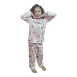 Conjunto Infantil Menina Juvenil Rosa Pijama Meia Estação