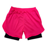 Short Deportivo Con Calza Interna Running