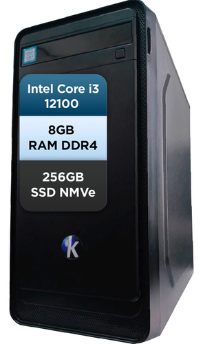 Desktop Knaytec Intel Core I3 12° Ger. 8gb Ram 256gb Ssd