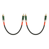 Cable Rca Profesional De Doble Blindaje, Chapado En Oro, 2 U