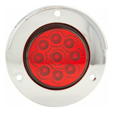 Plafón Lateral 9 Leds Redondo Rojo 12-24 Volts Tunelight