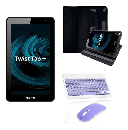 Tablet Positivo 64gb 2gb Com Kit Teclado E Mouse Roxo E Capa