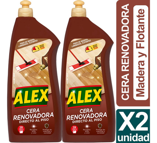 Alex Cera Para Pisos Madera Y Flotante Pack X2 Unidades