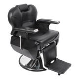 Silla De Peluquero Reclinable Hidráulica Multiusos Negra