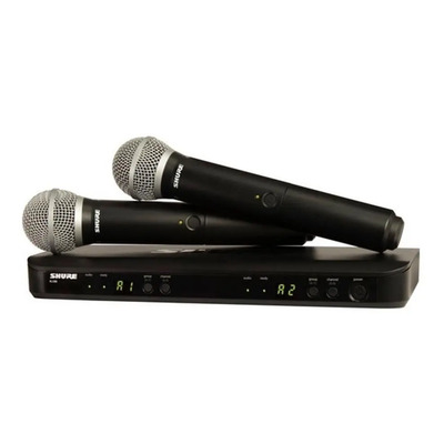 Shure Blx288\u002Fpg58-j11 Sistema Inalámbrico Con 2 Micrófonos Color Negro | Meses sin interés