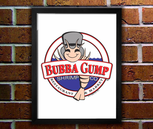 Cuadro Forest Gump Bubba Gump Tom Hanks 33x45 Cm