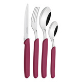 Cubiertos Tramontina Juego 24 Pzas Cocina Carmel Set Colores Color Fucsia