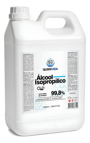 Álcool Isopropílico 99,8% 5lts Limpeza Placa Eletrônica