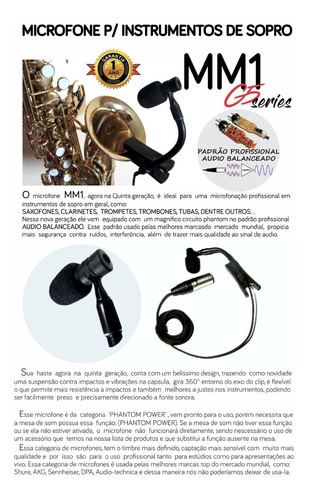 Microfone Phantom Power P/ Sax Clarinete Trompete Trombone 