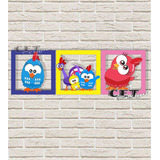  Galinha Pintadinha Mini  Mdf Kit Com 3 Quadros