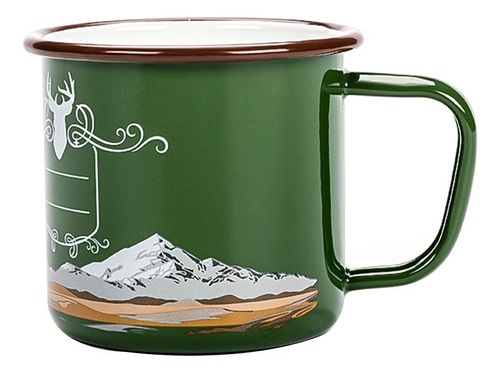 Taza Esmaltada, Gruesa, Vintage, Para Acampar, Taza De Café,